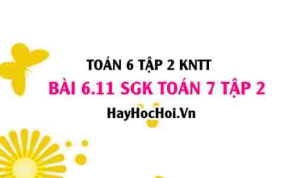 Bài 6.11 SGK Toán 7 tập 2 Kết nối tri thức